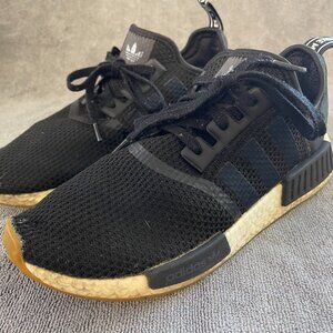 Adidas NMD R1 Men's Size 8.5 Running Shoes Sneakers Black White Gum B42200